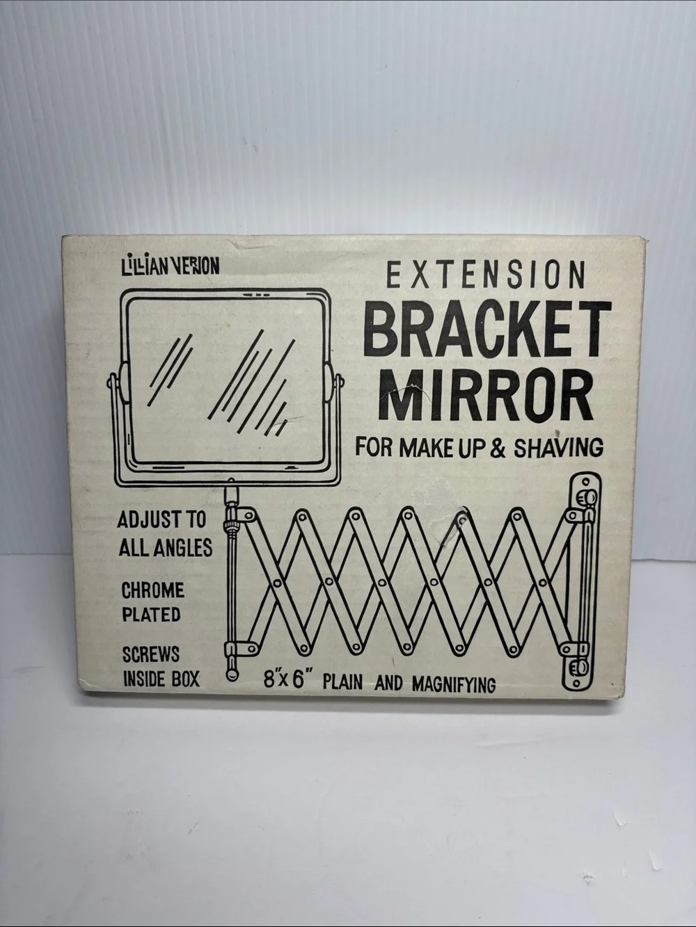 Vintage Lillian Vernon Extension Bracket Mirror - Chrome Plated